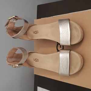 UGG Metallic wedge sandal